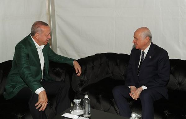 Erdoğan ve Bahçeli miting öncesi bir araya geldi