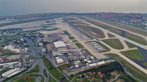 Atatürk Havalimanının boş hali havadan görüntülendi