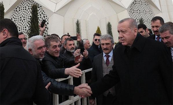 Cumhurbaşkanı Erdoğan, cenaze namazına katıldı