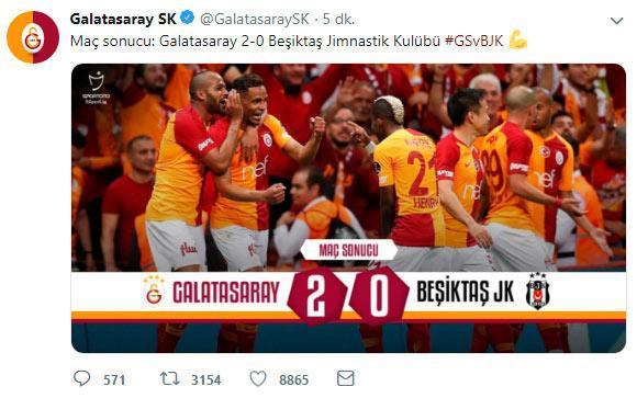 Galatasaraydan Beşiktaşa gönderme