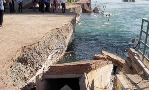 Fırat Nehrinde su seviyesinin yükselmesi yıkıma neden oldu