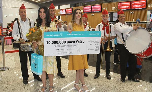 İstanbul Havalimanında 10 milyonuncu yolcuya sürpriz