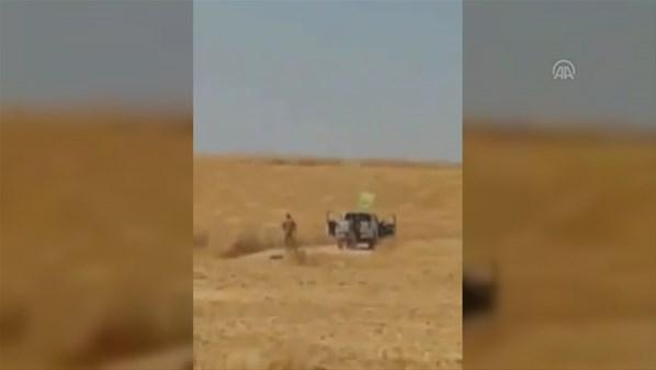 YPG/PKKlı teröristler sivillere ait arazileri ateşe verirken görüntülendi