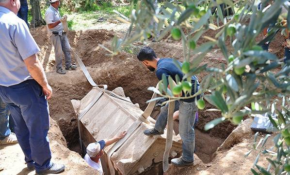 Bursadaki Roma dönemine ait mezardan iskelet çıktı