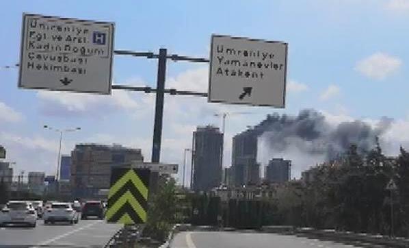 İstanbulda korkutan yangın Kentin birçok yerinden görüldü