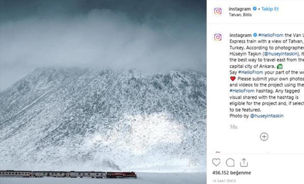 Instagram’dan Van Gölü Ekspresi paylaşımı