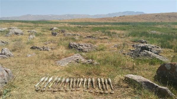 Herekol Dağında PKKnın mayın ve roketleri ele geçirildi
