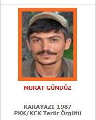 Kandil operasyonunda turuncu listede aranan Murat Gündüz etkisiz hale getirildi