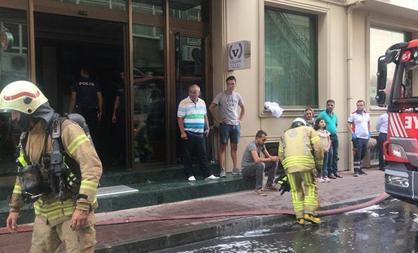 İstanbulda otelde yangın