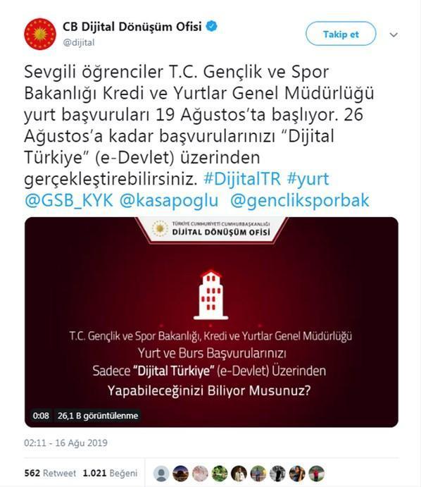 KYK yurt başvuru tarihleri belli oldu