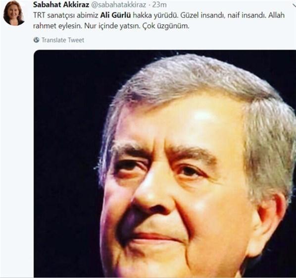 Ünlü sanatçı Ali Gürlü hayatını kaybetti
