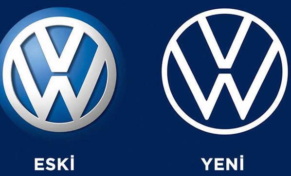 Volkswagen logosunu değiştirdi