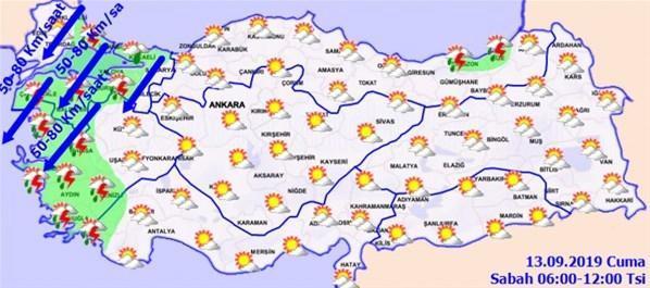 Meteoroloji uyardı 80 kilometre hıza ulaşacak