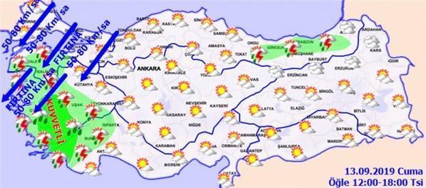 Meteoroloji uyardı 80 kilometre hıza ulaşacak