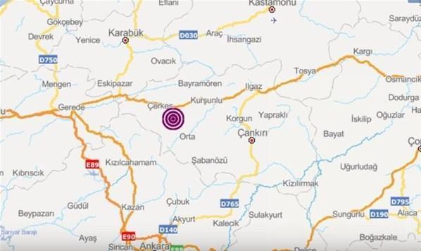Çankırıda peş peşe depremler Ankarada da hissedildi...