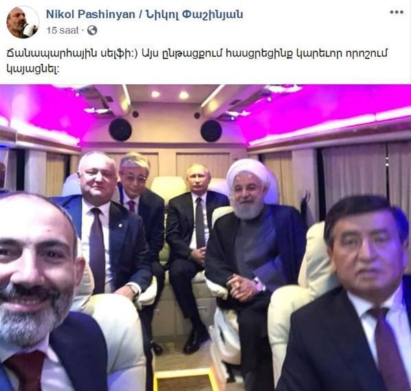 Dünya liderleri minibüste