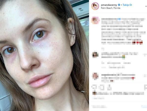 Amanda Cerny makyajsız halini paylaştı