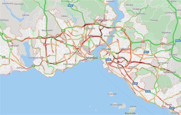İstanbul’da trafik son durum Ara tatil trafiği başladı