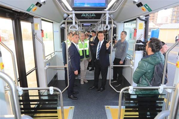 İmamoğlu yeni metrobüsleri test etti