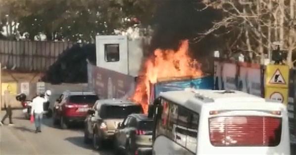 Kadıköy’de patlama anı kamerada