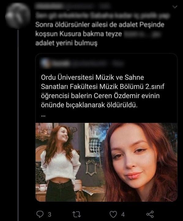 Ceren Özdemir cinayetine ilişkin skandal paylaşıma gözaltı
