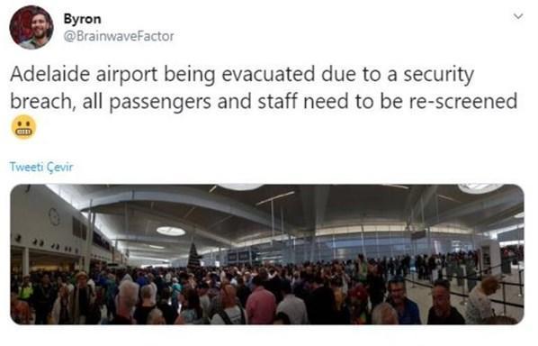 Avustralyadaki Adelaide Havaalanı boşaltıldı