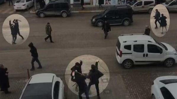 Erzurumda taşlı sopalı kavga