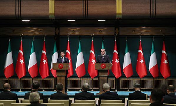Cumhurbaşkanı Erdoğan- Başbakan Conte görüşmesi sonrası ortak açıklama