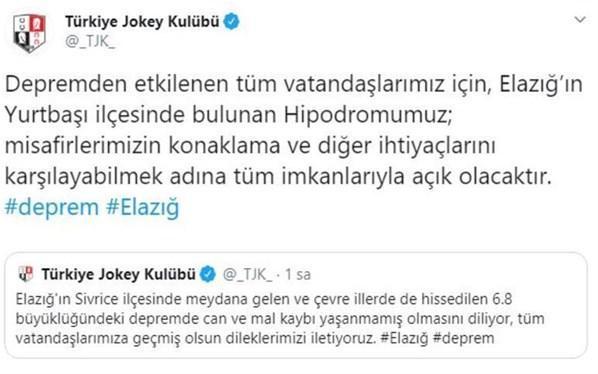 Türkiye Jokey Kulübü açıkladı Deprem sonrası hipodromu açtı...