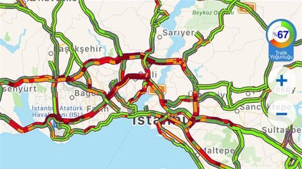 İstanbulda şiddetli yağmur başladı İşte trafikte son durum