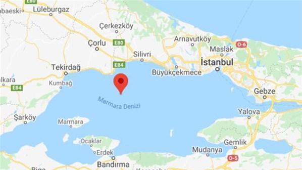 Marmara Denizinde deprem Büyüklüğü...