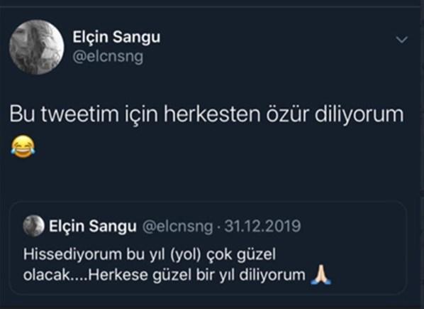 Elçin Sangu tweeti için özür diledi