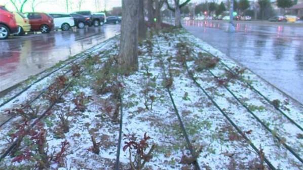 İstanbulda dolu ve kar yağışı