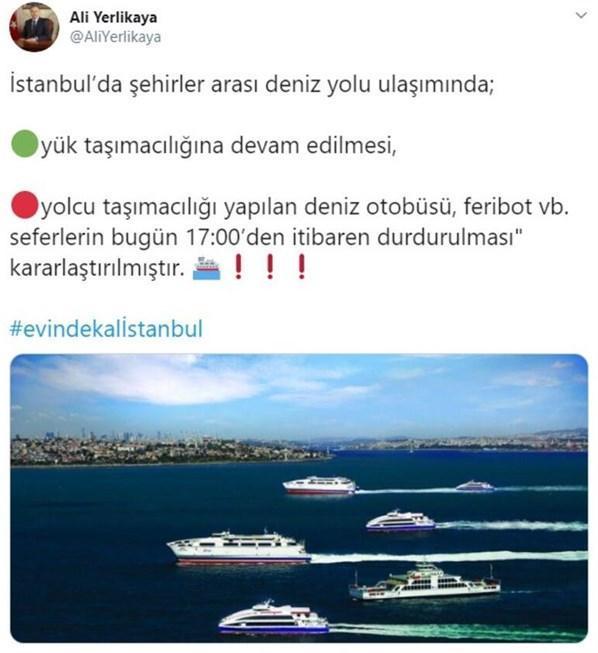 İstanbulda deniz otobüsü ve feribot seferleri durduruldu