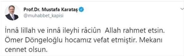 Ömer Döngeloğlu corona virüsten hayatını kaybetti