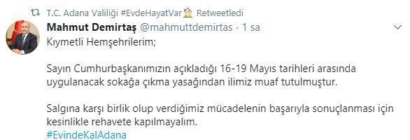 Son dakika gelişmesi 4 günlük sokağa çıkma kısıtlamasında 6 kent muaf tutuldu