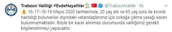 Son dakika gelişmesi 4 günlük sokağa çıkma kısıtlamasında 6 kent muaf tutuldu