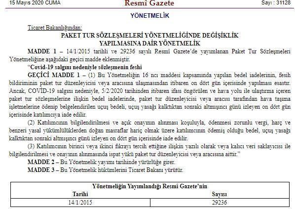 Paket tur tatili alan herkesi ilgilendiriyor Resmen değişti