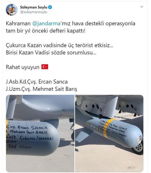 Bakan duyurdu PKKya ağır darbe