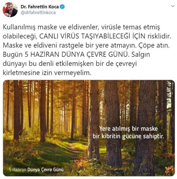Sağlık Bakanı Fahrettin Kocadan maske açıklaması