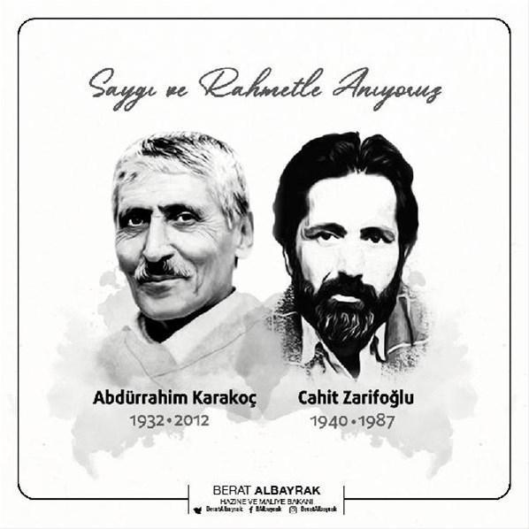 Bakan Albayrak, şair Karakoç ve Zarifoğlunu andı