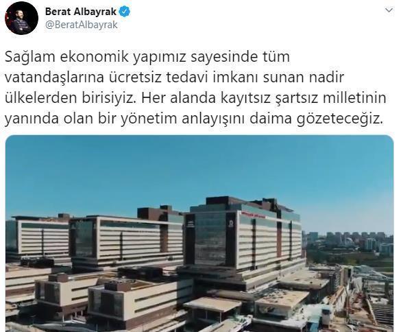 Bakan Albayrak: Ücretsiz tedavi imkanı sunan nadir ülkelerden birisiyiz