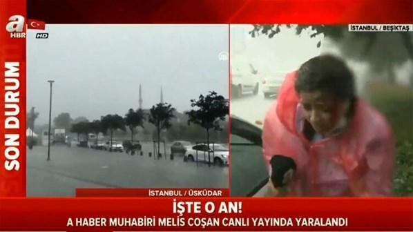İstanbuldaki fırtına sırasında korku dolu anlar Muhabir kanlar içinde kaldı