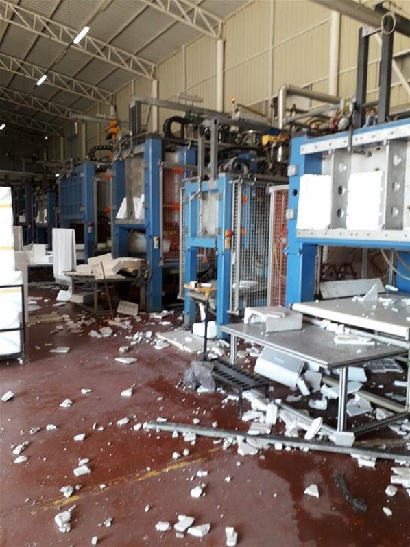 Strafor fabrikasında buhar kazanı patladı 1 işçi ağır yaralı