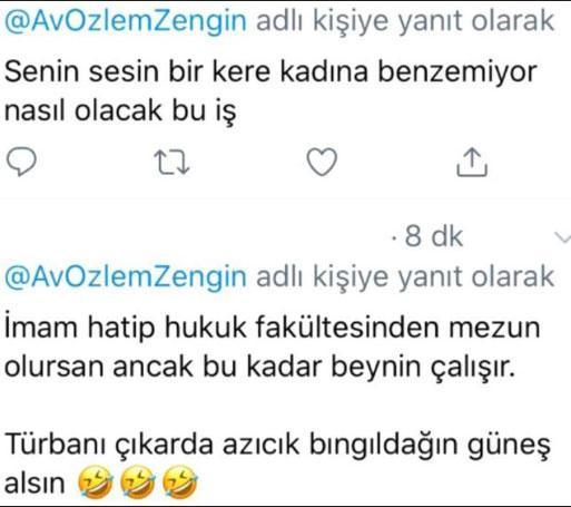 AK Partili Özlem Zengin kendisi hakkında atılan tweetleri paylaştı: Asıl acı veren bu