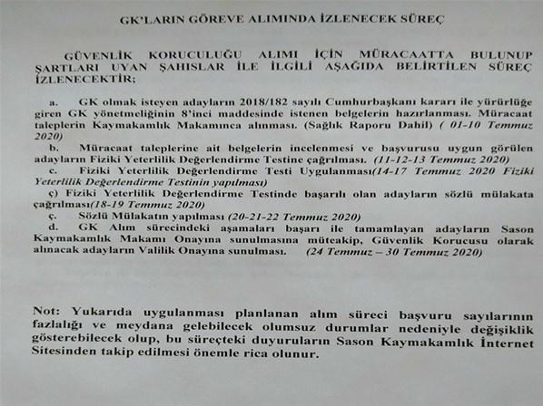 Jandarma korucu alımı 2020 Sason Kaymakamlığı 45 güvenlik korucusu alacak Jandarma korucu başvuru şartları nelerdir