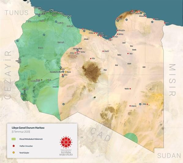 İletişim Başkanlığından dikkat çeken Libya haritası paylaşımı