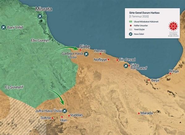 İletişim Başkanlığından dikkat çeken Libya haritası paylaşımı