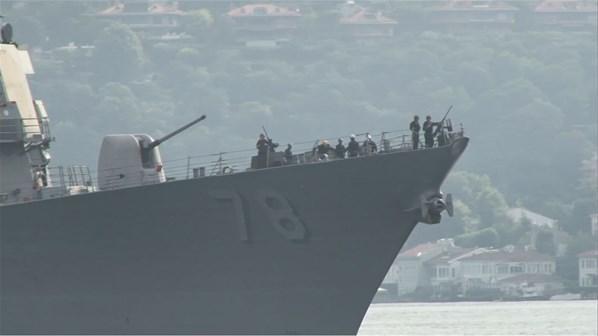 ABD savaş gemisi USS Porter İstanbul Boğazı’ndan geçti