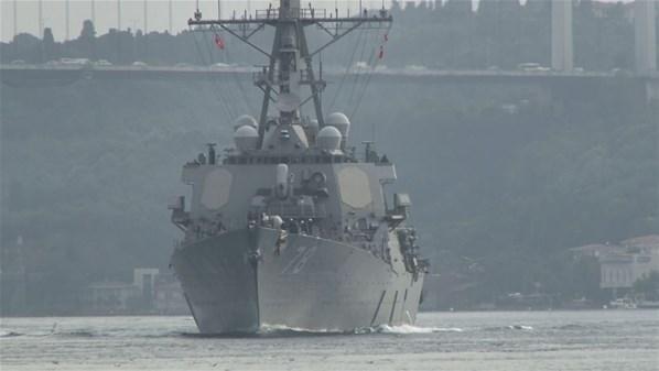 ABD savaş gemisi USS Porter İstanbul Boğazı’ndan geçti